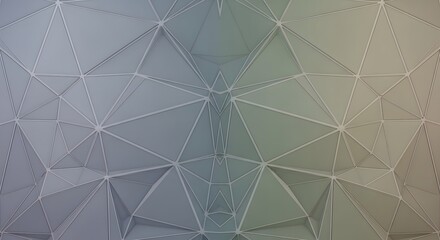 Obraz premium Abstract polygonal background with a gradient of muted teal gray and gold