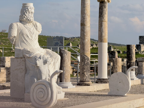 Statue of Hades and Three Headed Dog at Hierapolis Ancient City