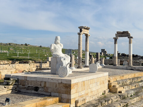 Statue of Hades and Three Headed Dog at Hierapolis Ancient City