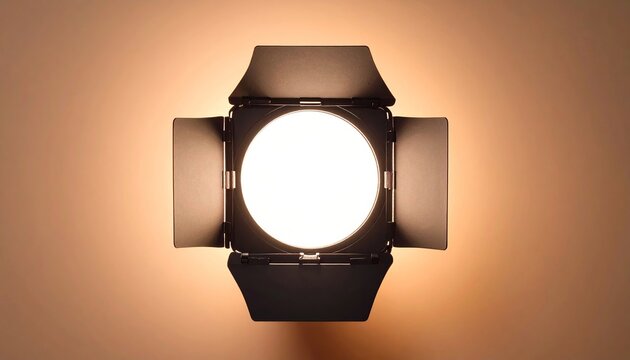 Professional studio lighting equipment with barn doors for creative photography