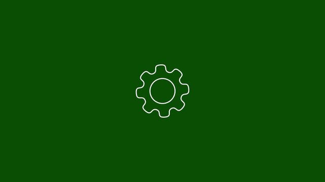 Gear on green background settings symbol cog wheel mechanism technology gear cog wheel