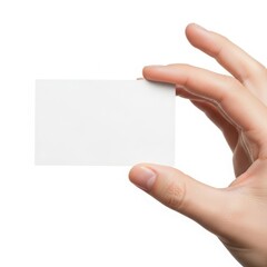 Fototapeta premium A hand holding a transparent, rectangular object against a plain background