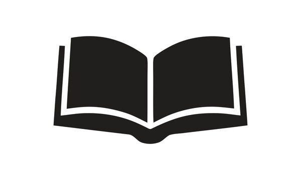 Open Book Vector Illustration with Blank Pages Isolated on White Background