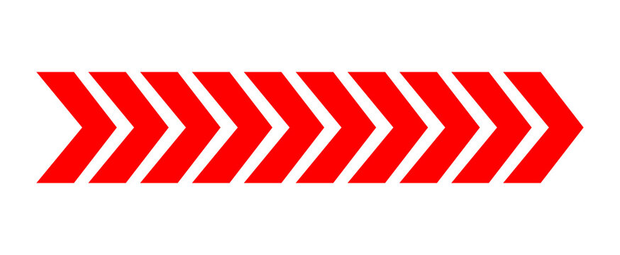 Red chevron arrow