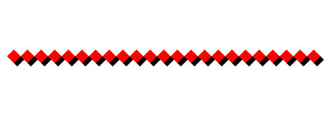 Obraz premium Red and black zigzag diamond border line
