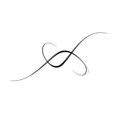 Obraz premium Minimalist infinity symbol line art vector black monochrome math symbol isolated on white background