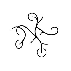 Fototapeta premium Minimalist line art infinity math symbol vector illustration isolated on white background for education and science
