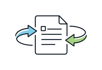 Clear workflow continuity and handoff efficiency in professional business operations emphasizing smooth progress, two connected arrows passing through