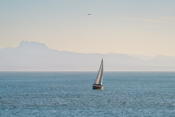 A sailboat on the Atlantic Ocean © JeanMarc