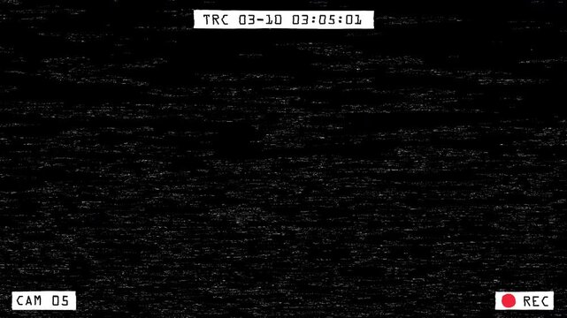 Clean VHS style recording frame overlay for digital monitoring effects. UHD quality with alpha channel support.