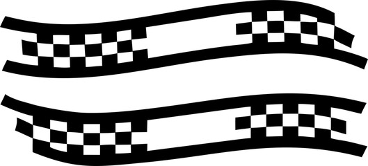 racing stripe graphics for car vinyl decals. Vector collection of modern motorsport elements with checkered flag and finish line designs.
