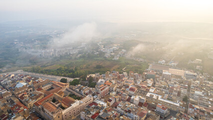 Obraz premium Aerial View of Alcamo, Trapani, Sicily, Italy, Europe