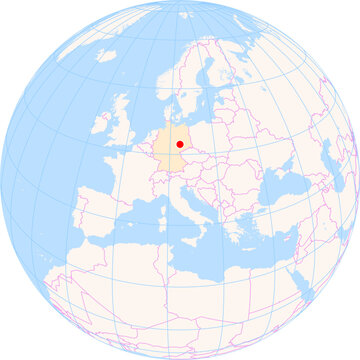 Location Map of Leipzig - Halle Airport (Leipzig, Sachsen, Germany). IATA-code: LEJ. No labels at all.