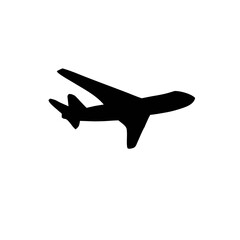 Black travel silhouette airplane,outline  airplane vector,