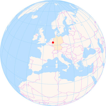 Location Map of Duesseldorf Airport (Duesseldorf, Nordrhein-Westfalen, Germany). IATA-code: DUS. No labels at all.