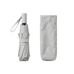 Compact gray umbrella and protective sleeve