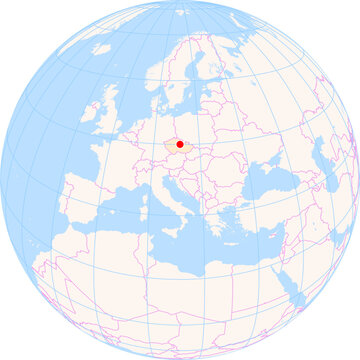 Location Map of Pardubice Airport (Pardubice, Pardubicky, Czech Republic). IATA-code: PED. No labels at all.