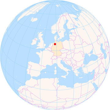 Location Map of Bremen Airport (Bremen, Niedersachsen, Germany). IATA-code: BRE. No labels at all.