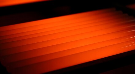 Glowing Linear Thermal Strip Light Rays in Dark Ambient thermal strip lights