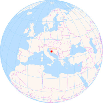 Location Map of Zadar Airport (Zadar, Zadarska, Croatia). IATA-code: ZAD. No labels at all.