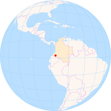 Location Map of Antonio Narino Airport (Pasto, Narino, Colombia). IATA-code: PSO. No labels at all.