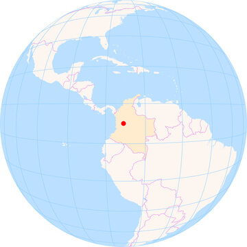 Location Map of La Nubia Airport (Manizales, Caldas, Colombia). IATA-code: MZL. No labels at all.