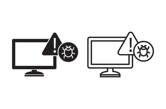 bug report icon vector for web design
