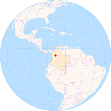 Location Map of Enrique Olaya Herrera Airport (Medellin, Antioquia, Colombia). IATA-code: EOH. No labels at all.