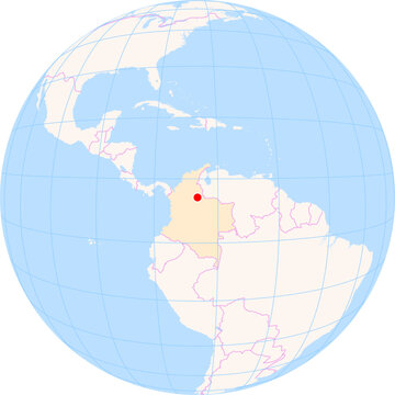 Location Map of Palonegro Int. Airport (Bucaramanga, Santander, Colombia). IATA-code: BGA. No labels at all.
