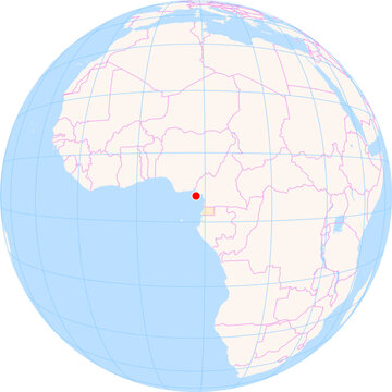 Location Map of Malabo Int. Airport (Malabo, Bioko Norte, Equatorial Guinea). IATA-code: SSG. No labels at all.