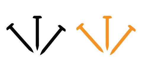 metal wire nail icon vector