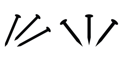 metal wire nail icon vector