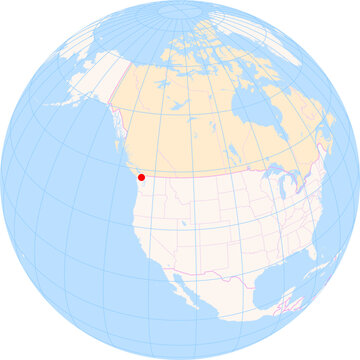 Location Map of Victoria Int. Airport (Victoria, British Columbia, Canada). IATA-code: YYJ. No labels at all.