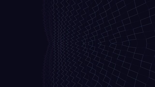 Abstract dark blue geometric pattern with a black border, modern design.