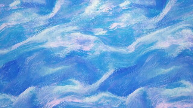 Abstract swirling ocean waves with a textured, painterly effect