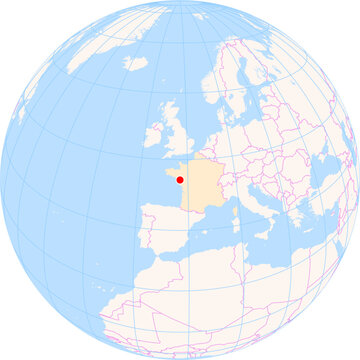 Location Map of Nantes Atlantique Airport (Nantes, Loire-Atlantique, France). IATA-code: NTE. No labels at all.