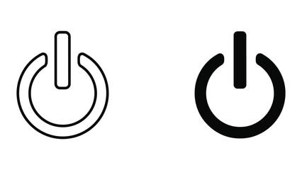 Power button icons on white background