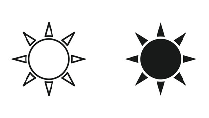 Simple sun symbols