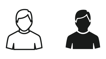 Silhouette and outline of two people