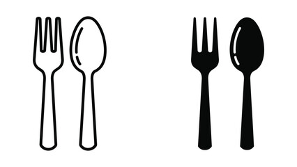 Simple fork and spoon illustration