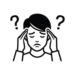 Confusion icon in vector. 