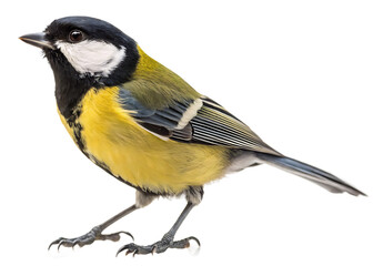 Fototapeta premium great tit isolated on white background