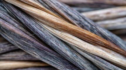 Fototapeta premium Intertwined dried grass stems forming intricate pattern
