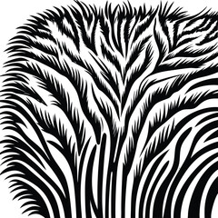 Black zebra fur texture vector © NURSABAISLAM
