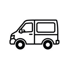 sprinter van icon in vector.