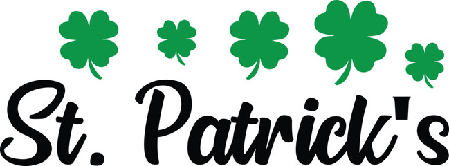 St Patricks Day typography design on plain white transparent isolated background for card, shirt, hoodie, sweatshirt, apparel, tag, mug, icon, poster or badge © AllYearRoundDesigns