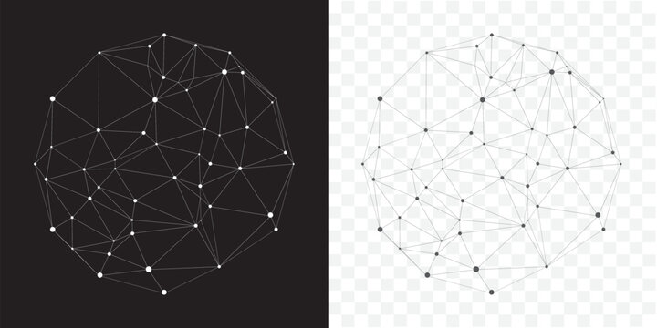 Circular Geometric Network Graph Visualization