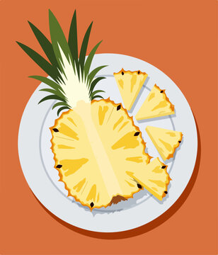 pineapple fruit vector