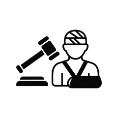 Personal Injury Law icon in vector