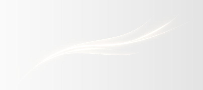 Fire trail wave, bright glow speed curve line. Glowing gold and white light stream, vector, png. Light curve line swirl effect.	
